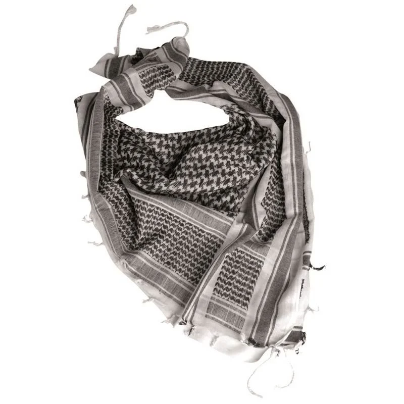 Pañuelo Táctico Mil-Tec Palestino Shemagh Blanco/Negro