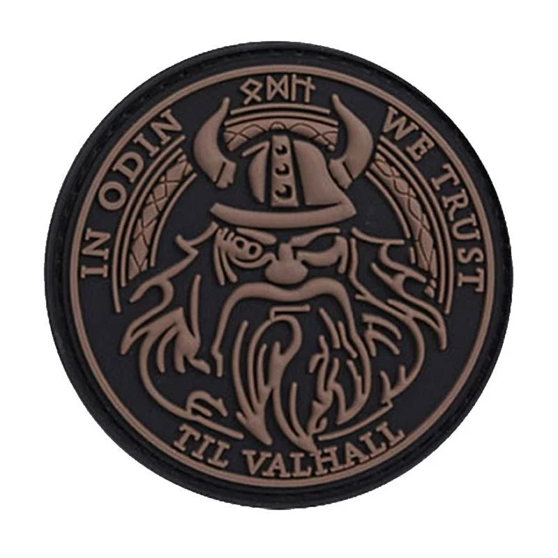 Parche Goma Relieve OEM in Odin WE Trust F5 Negro/Tan