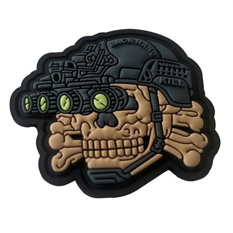 Parche Goma Relieve OEM Calavera Visión Nocturna F159