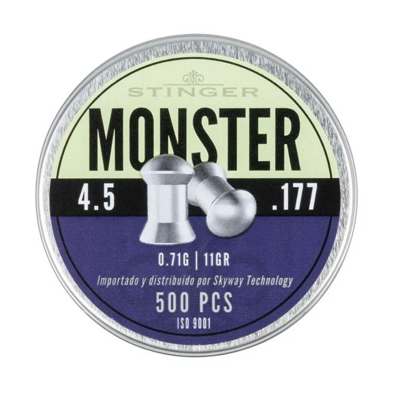 Perdigón Diábolo Punta Redondeada 4.5mm 0.71g Stinger Monster 500u