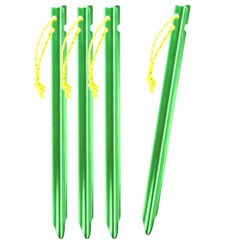 Piquetas de Aluminio Helikon-Tex Tarp Stakes Verde (Pack 4)