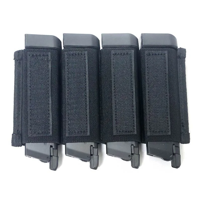 Pouch Portacargador Cuadruple Pistola Conquer Mag Inner Insert SMG/9mm Negro
