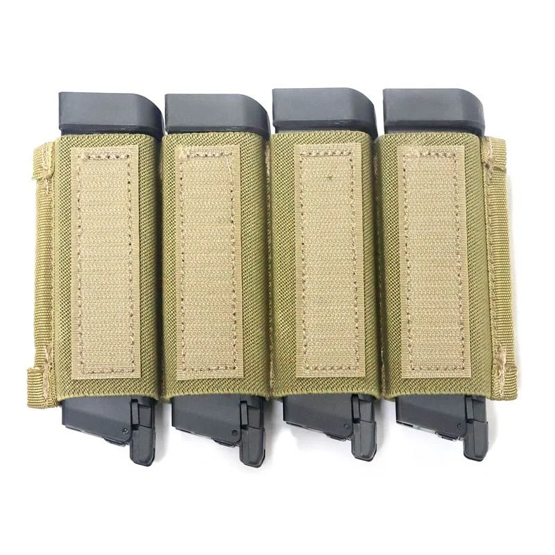 Pouch Portacargador Cuadruple Pistola Conquer Mag Inner Insert SMG/9mm Tan