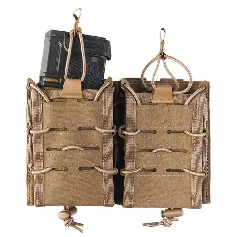 Pouch Portacargador Doble M4 Mil-Tec Open Top Flex Double Mag Coyote