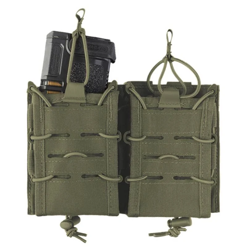 Pouch Portacargador Doble M4 Mil-Tec Open Top Flex Double Mag Verde OD