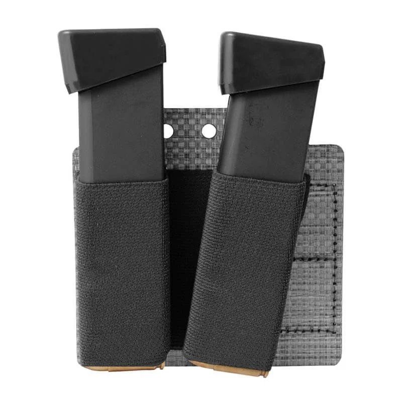 Pouch Portacargador Doble Pistola 9mm Warrior Assault Tegris Insert Elastic Negro