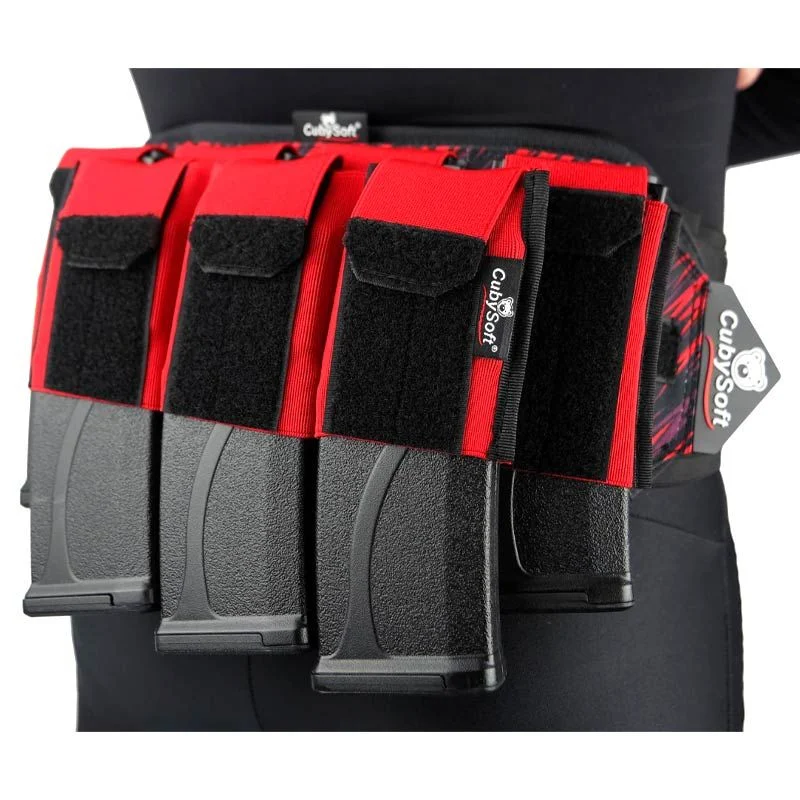 Pouch Portacargador Septuple M4 Cubysoft Thunder Mag Pouch Ar Mag X4+3 Rojo
