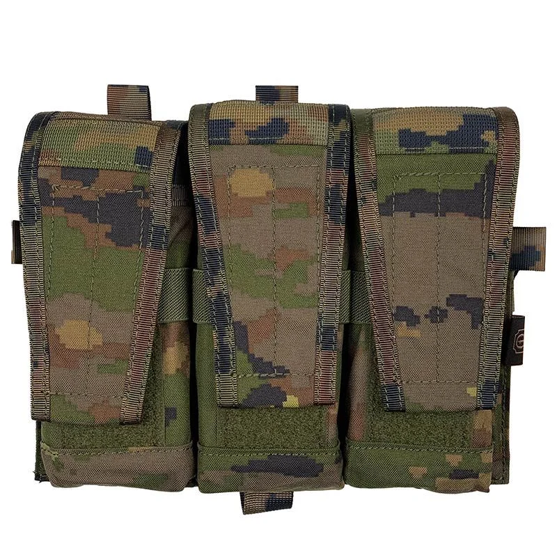 Pouch Portacargador Triple M4 Conquer CVS Triple Rifle Mag Pouch Boscoso Pixelado