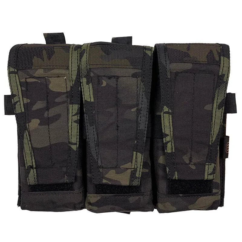 Pouch Portacargador Triple M4 Conquer CVS Triple Rifle Mag Pouch Estilo Multicam Black