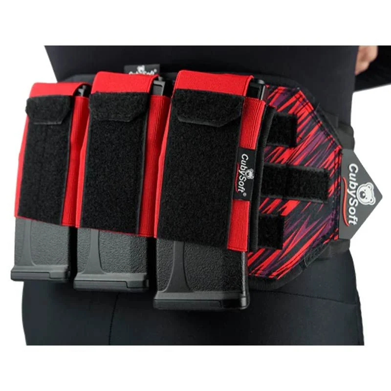 Pouch Portacargador Triple M4 Cubysoft Thunder Mag Pouch Ar Mag X3 Rojo