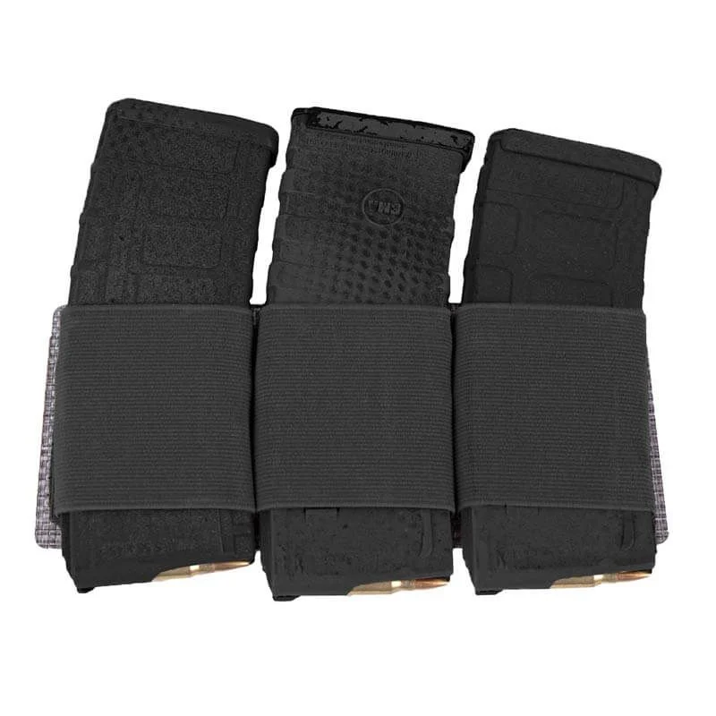 Pouch Portacargador Triple M4 5.56 Warrior Assault Tegris Insert Elastic Negro