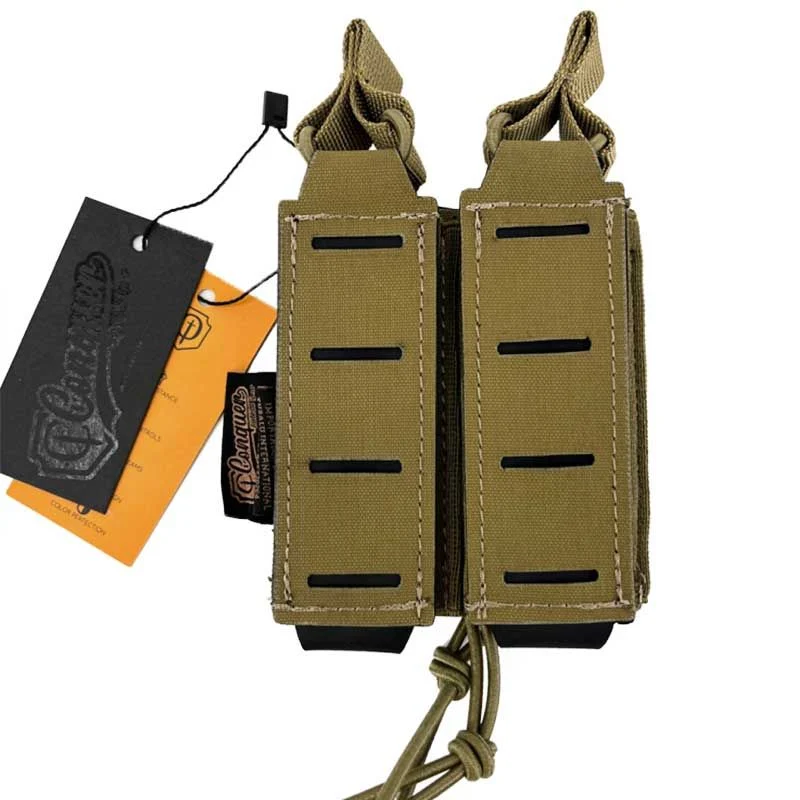 Pouch Portacargador Doble Pistola Conquer Open Top Coyote Brown