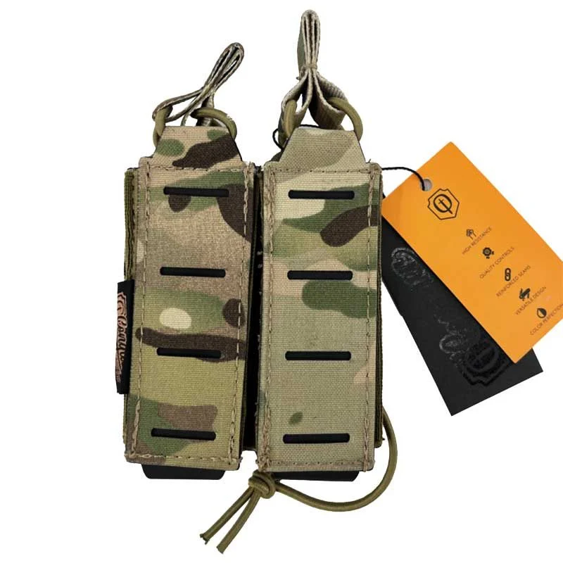 Pouch Portacargador Doble Pistola Conquer Open Top Estilo Multicam