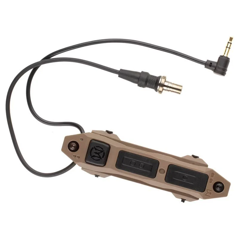 Pulsador Táctico WADSN Dual Function Tape Switch SF Ml & 3.5mm Dark Earth