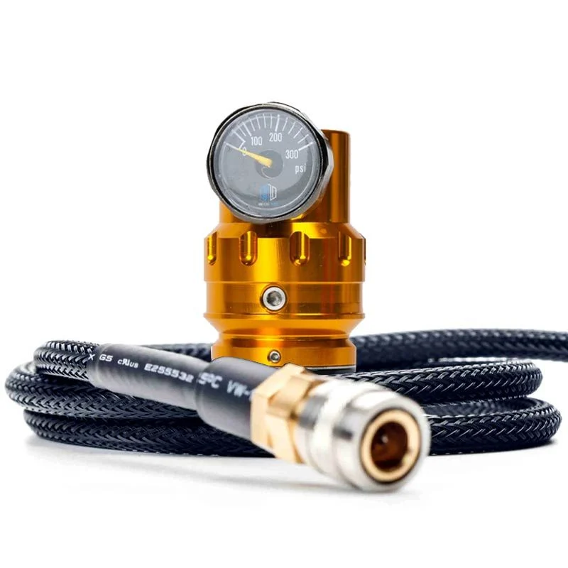 HPA Regulador Mechlabs Flo Max 40-140 Psi with Remote Line Dorado