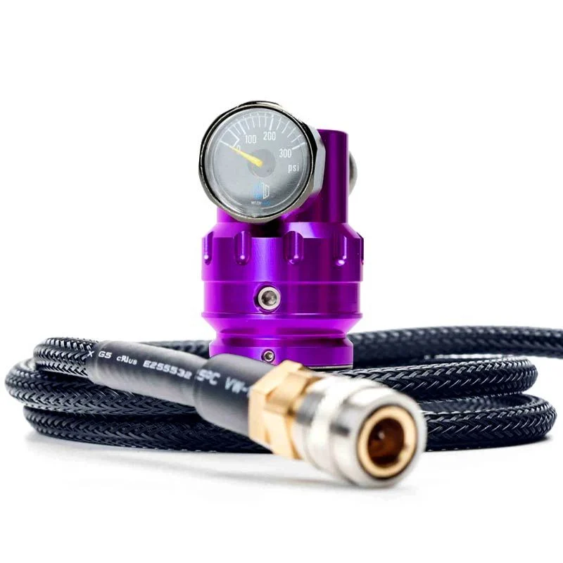 HPA Regulador Mechlabs Flo Max 40-140 Psi with Remote Line Purple