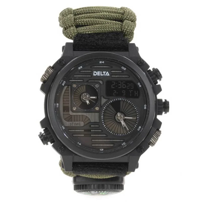 Reloj Supervivencia Delta Tactics Analogico y Digital Verde OD