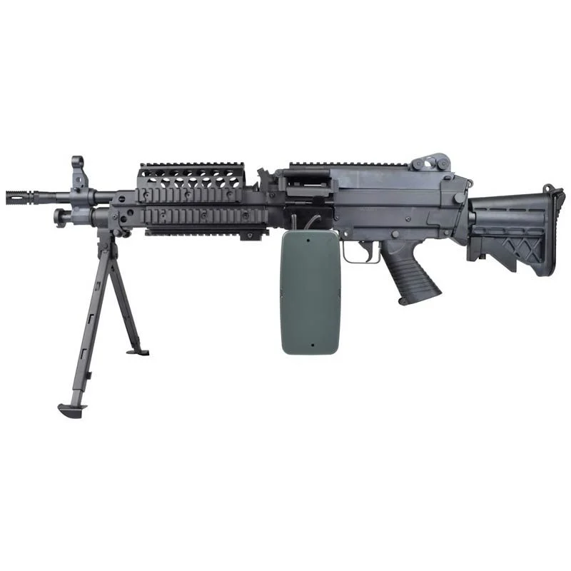 Réplica AEG LMG A&K Mk46p Polimero Negra