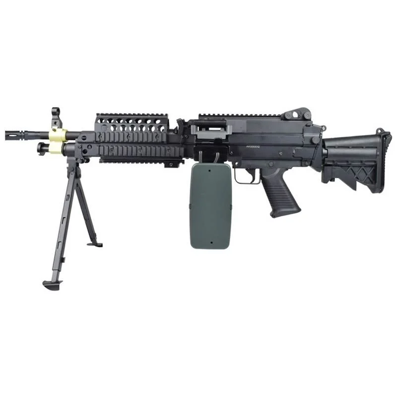 Réplica AEG LMG A&K Mk46 Full Metal Negra