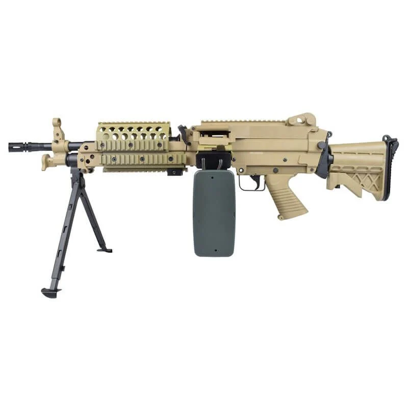 Réplica AEG LMG A&K Mk46p Polimero Dark Earth