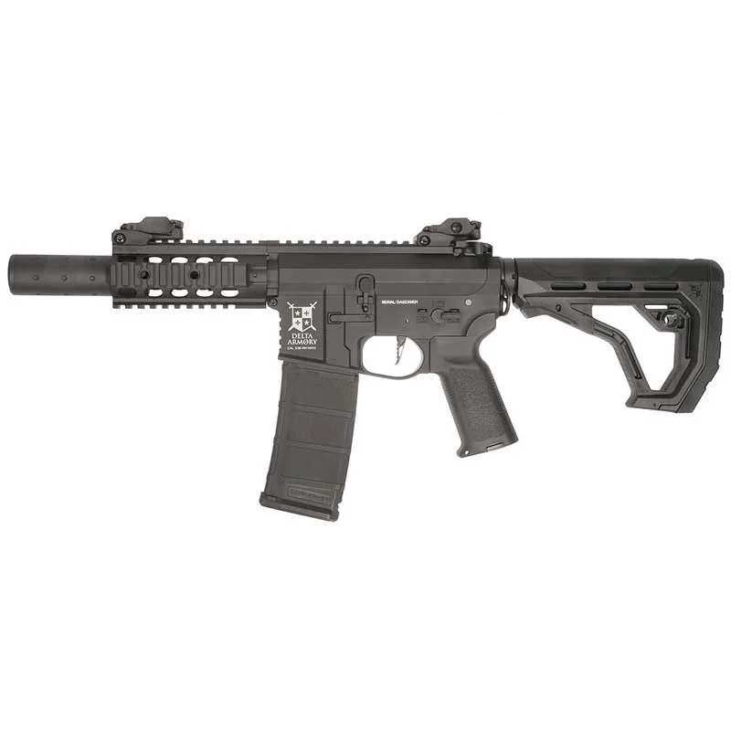 Réplica AEG M4 Delta Armory Alpha DA-A03-EGL Silent Ops CQB Eagle Full Metal Negra