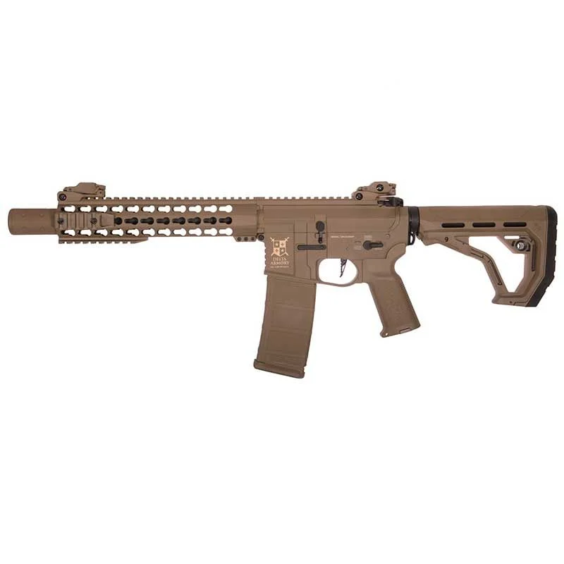 Réplica AEG M4 Delta Armory Charlie DA-C07-FT-EGL Keymod 10″ Eagle Full Tan