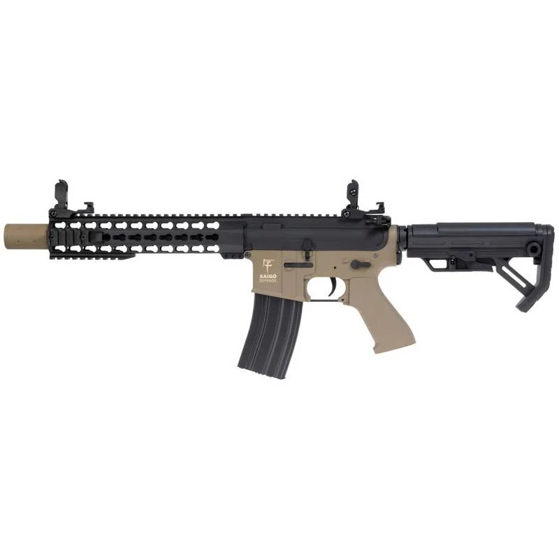 Réplica AEG M4 Saigo Kenji Long S Tan/Negra