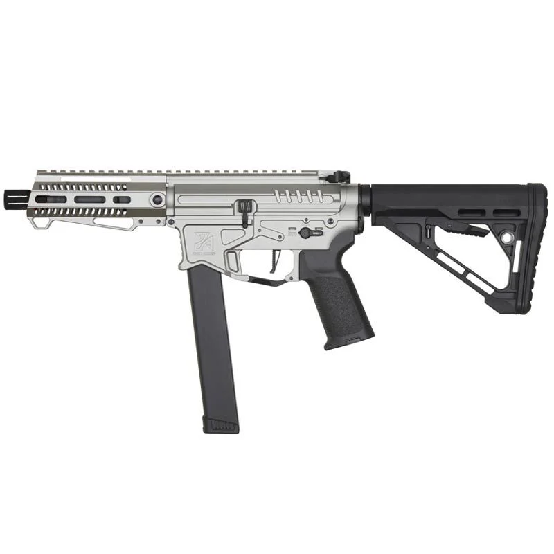 Réplica AEG M4 Zion Arms Pw9 Short Hand Guard ETU Plata
