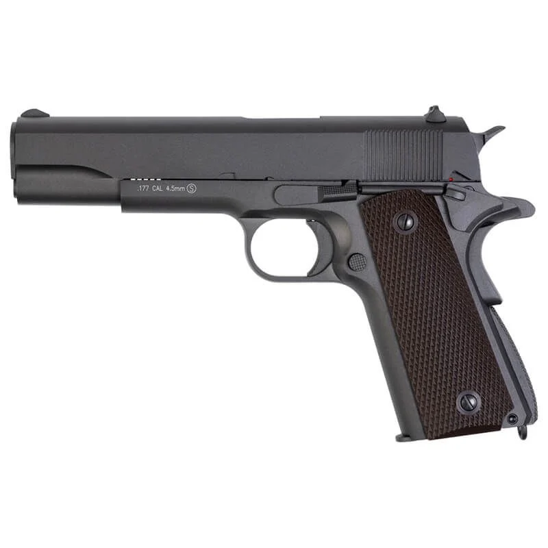 Réplica CO2 4.5mm Pistola KWC 1911 Hwk402 Blowback Metal Negra
