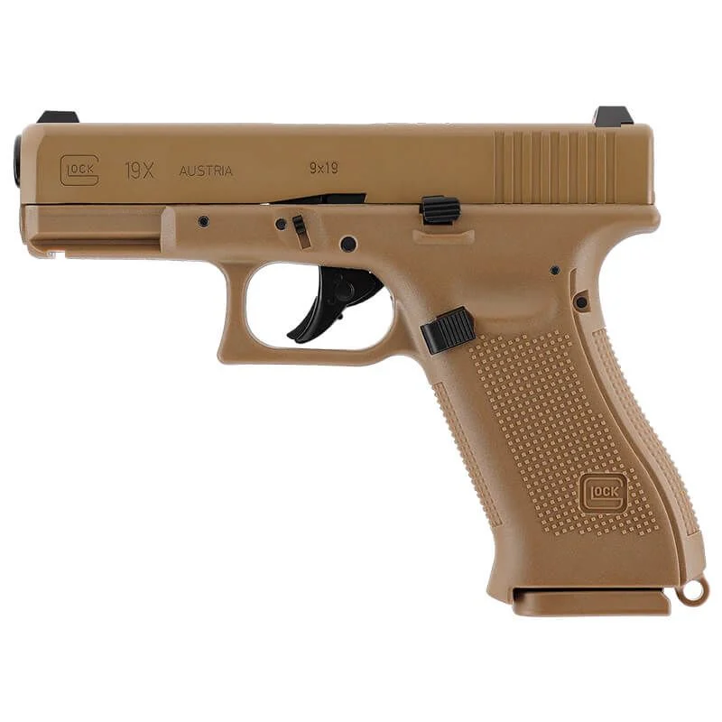 Réplica CO2 4.5mm Pistola Umarex Glock 19X Blowback Coyote