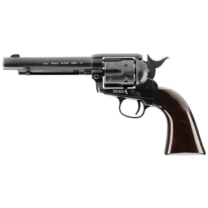 Réplica CO2 4.5mm Revoler Umarex Colt Saa .45 5,5″ Plata
