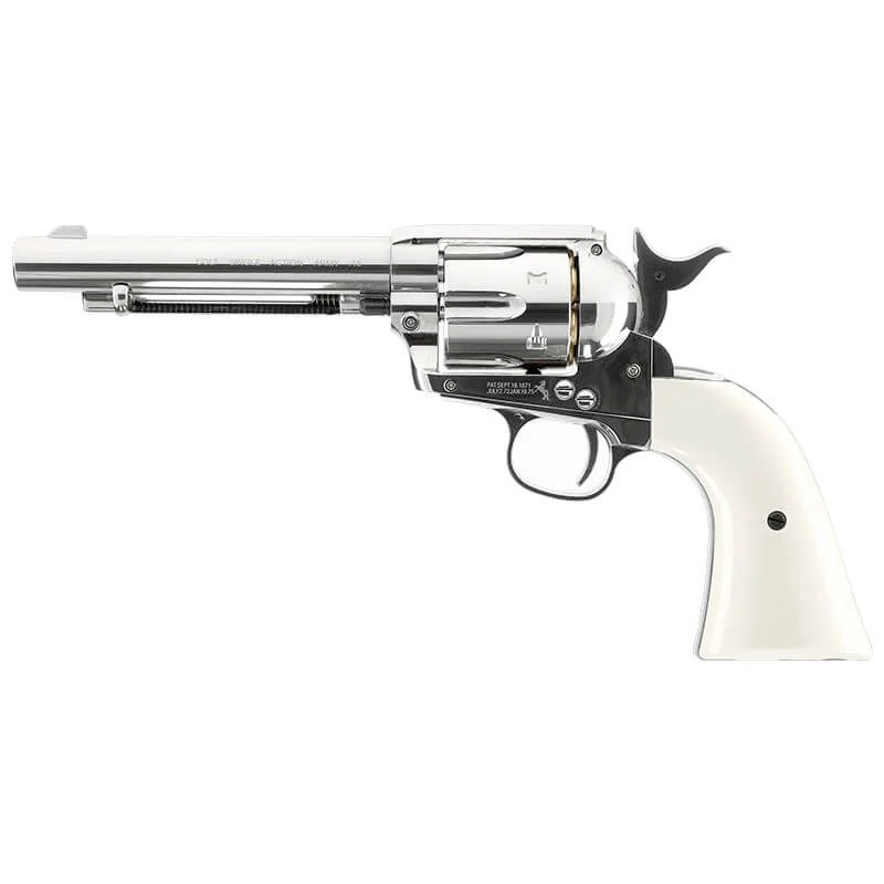 Réplica CO2 4.5mm Revólver Umarex Saa .45 Peacemaker 5.5″ BB Plata