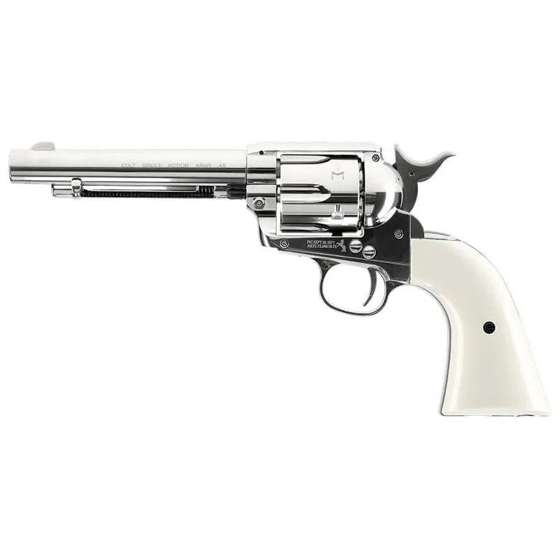 Réplica CO2 4.5mm Revólver Umarex Saa .45 Peacemaker 5.5″ Pellet Plata