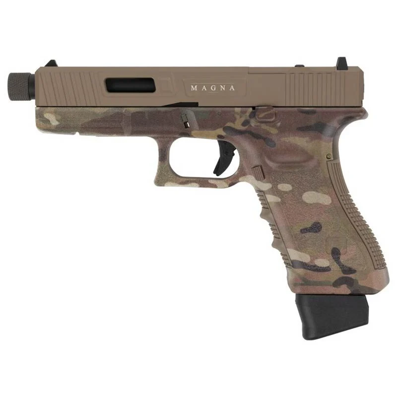 Réplica CO2 Pistola Secutor Gladius Magna III Custom Estilo Multicam/Tan