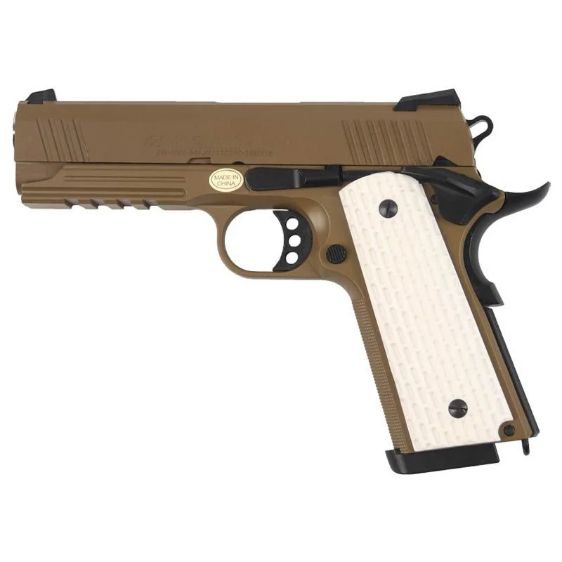 Réplica GBB Pistola 1911 Golden Eagle Desert Warrior Tan