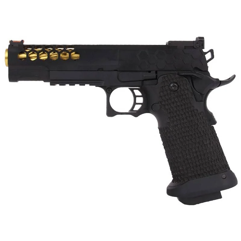 Réplica GBB Pistola Hi-Capa 5.1 Golden Eagle Excaut 3399 Negra/Dorada