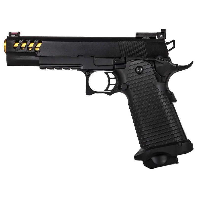 Réplica GBB Pistola Hi-Capa 5.1 Golden Eagle Tactical Gold 3335 Negra/Dorada