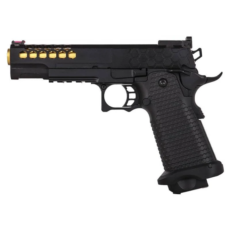 Réplica GBB Pistola Hi-Capa 5.1 Golden Eagle 3339 Custom Negra/Dorada