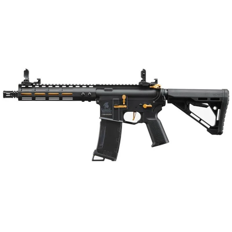 Réplica AEG M4 Lancer Tactical LT-36 GEN.3 ETU 9″ M-Lok Negra/Dorada