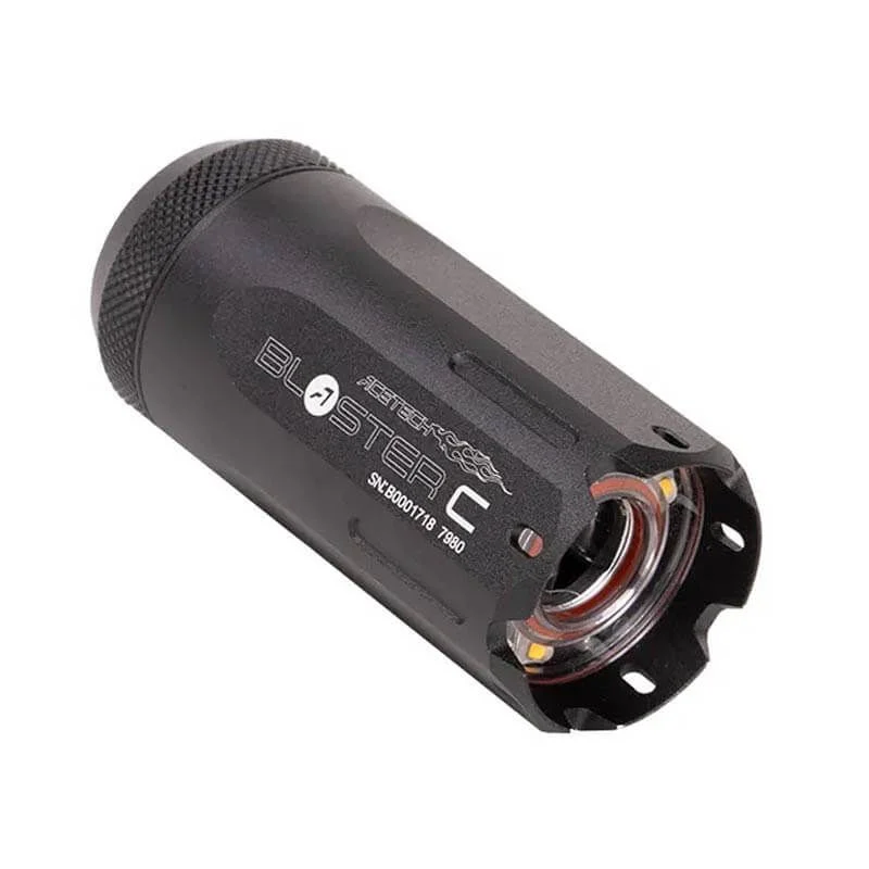 Externo Silenciador Trazador Acetech Blaster C Negro (Simulador de Fogonazo)
