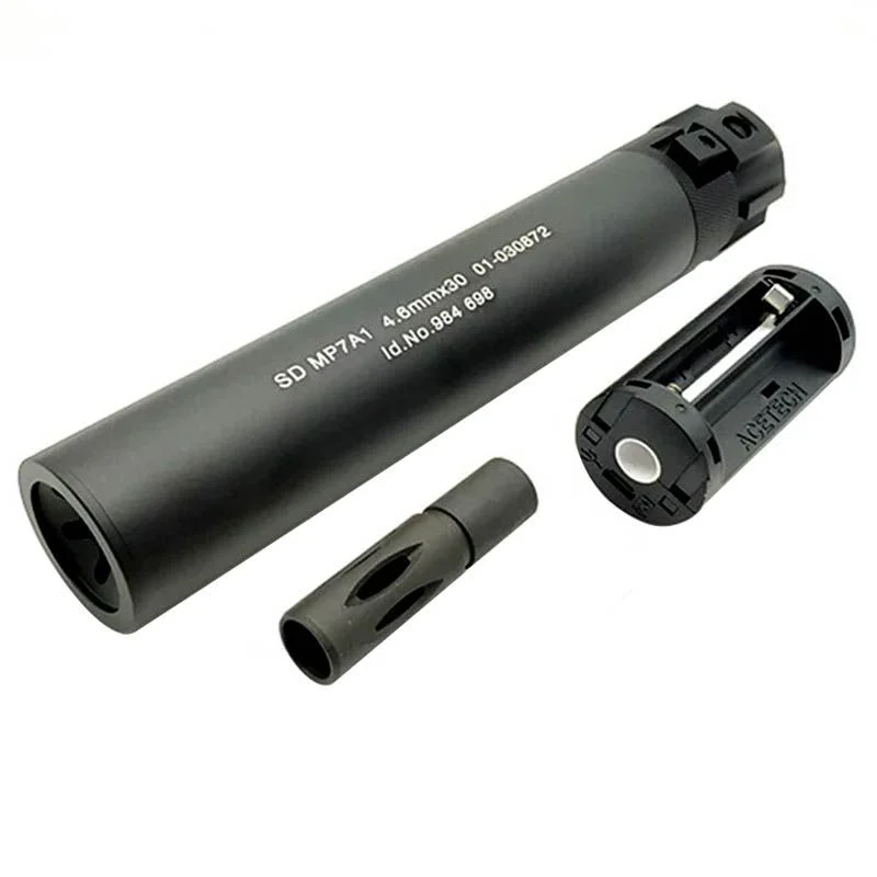 Externo Silenciador Trazador Angry Gun MP7 QD Silencer Tracer GEN 2 for Tokyo Marui Negro