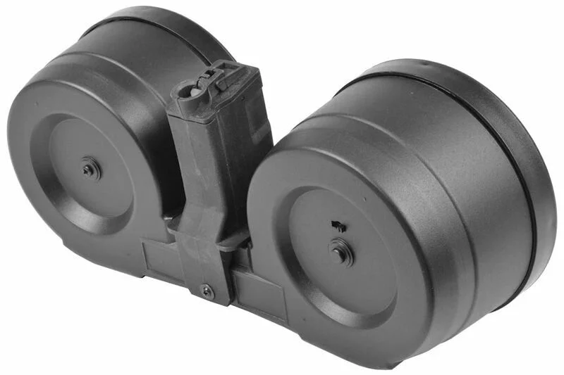 Cargador Twin Drum 2500 balas para MP5 AEG Negro A&K