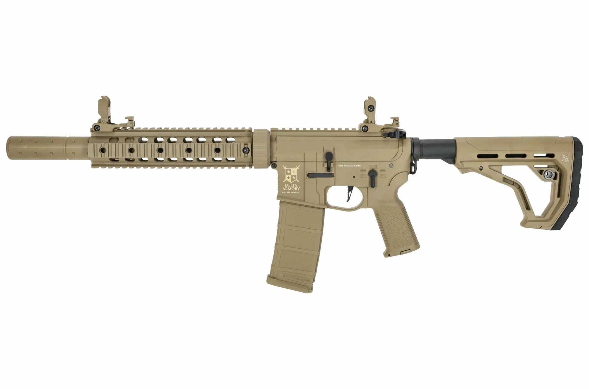 Réplica AR15 SilentOps 9" EAGLE Charlie Tan DELTA ARMORY AEG