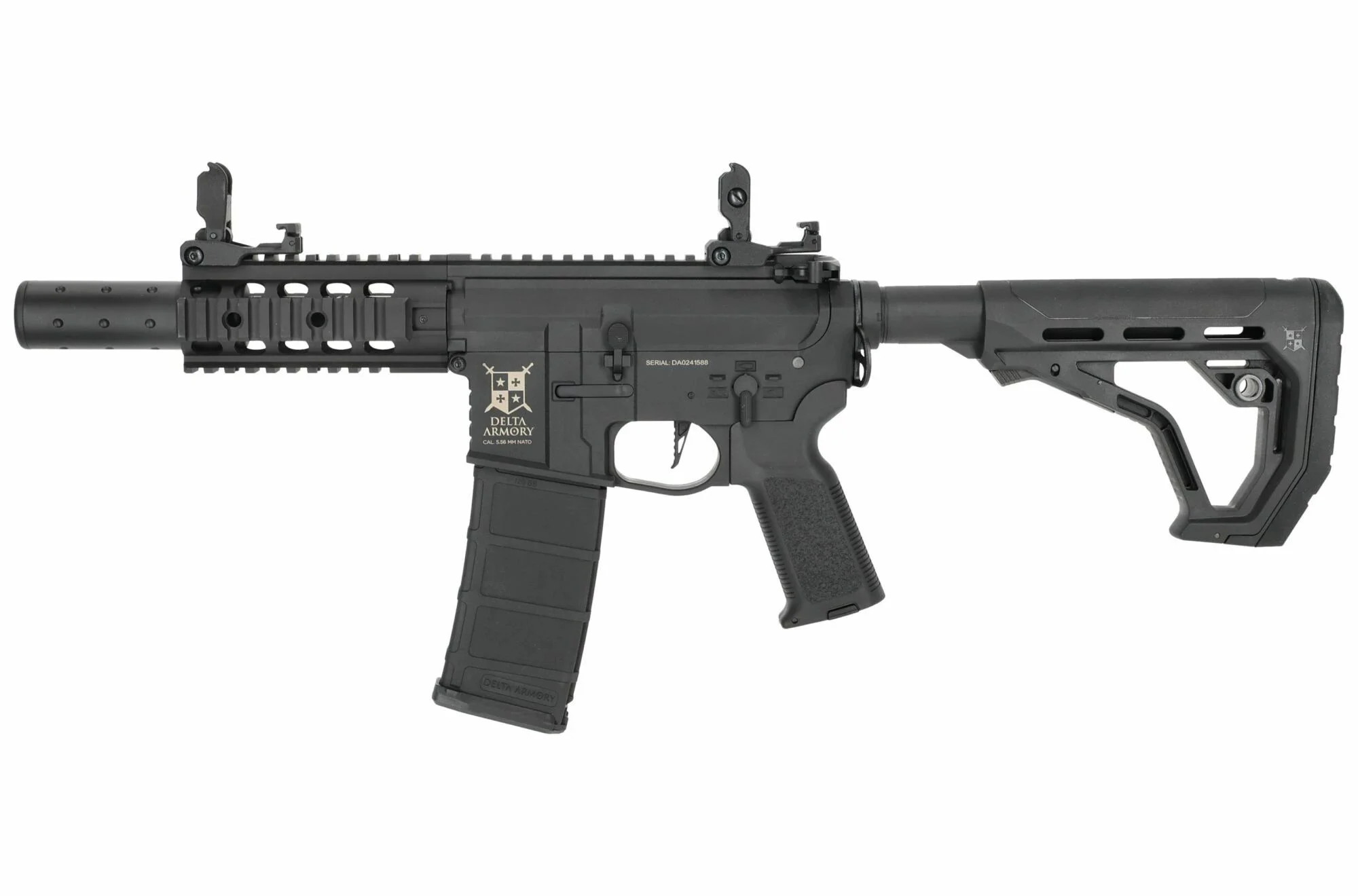 Réplica AR15 Silent Ops CQB Bravo EAGLE Black Delta Armory AEG