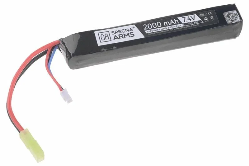 7.4V 2000 mAh 15C-30C Mini Tamiya LiPo batería Specna Arms