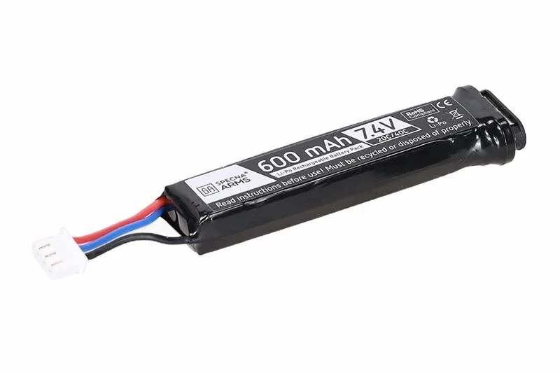 Batería LiPo 7.4V 600 mAh 20C para AEP Specna Arms