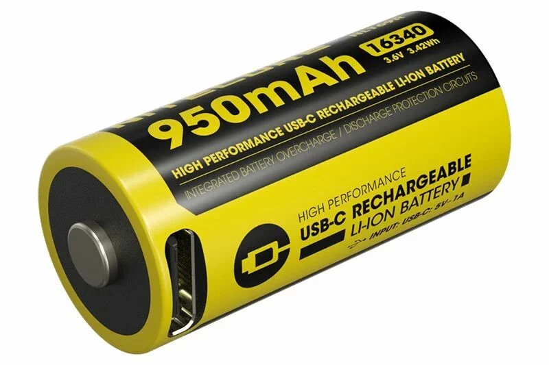 Batería recargable 16340 Li-ion de 950 mAh Nitecore