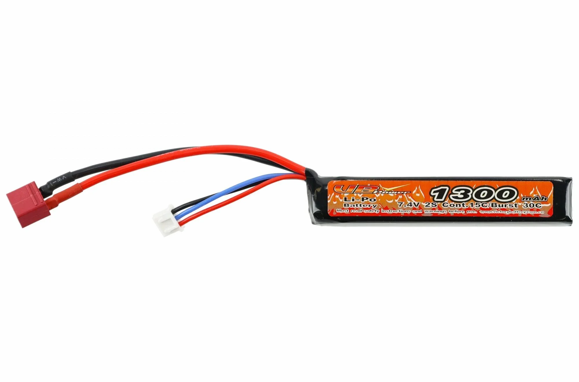 Batería Lipo 7.4v 1300mAh 15C Stick DEAN VB