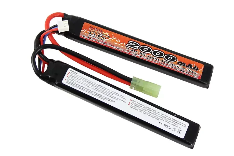 Batería Lipo 7.4v 2000mAh 15C Doble Stick VB