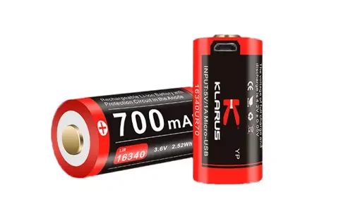 Batería de litio recargable KLARUS 16340 / CR123 700mAh